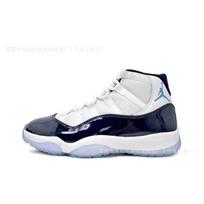 Pure original 11 low-top basketball shoes men's shoes white purple women's shoes high-top couple sports shoes shoes popular 41 white