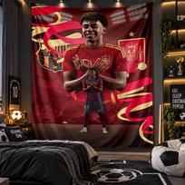 Wall Hanging Tapestry Lamine Yamal Print Cloth for Living Room Bedroom Home Decor 180cmx230cm