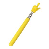 1PC Stainless Steel Telescopic Teaching Stick Whiteboard Demonstration Classroom Finger Pointer Handheld Finger Reading Sticks yellow