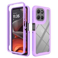Bestseleris: Tinka Motorola Moto G17 G15 G56, Vienspalvis Žvaigždėtas Dangus dėklas, Atsparus smūgiams Šarvas Starry Sky Moto G15/G17 violetinė