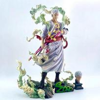 One Piece Anime Figures Ornaments Statue Double Headed Nika Zoro Sanji Model Limited Scene Statue Children Toy Present Collectibles gray