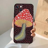 KUSAMA meno dėklas telefonui iPhone 16 15 14 13 12 11 Pro Max 12 13 mini XR 15 16 Plus 16e Dangtelis Coque iPhone 16 Plus