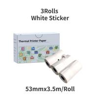 53 mm terminio popieriaus lipdukas Phomemo/Memoking M02/T02/M04AS/M04S mini spausdintuvui dienoraščiui, nuotraukoms, tekstui, užrašams gvazdikų rožinė spalva