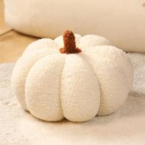 Maža Šiaurės šalių moliūgų pliušinė pagalvėlė - miela Helovino sofos pagalvė 20 cm, 170 g white