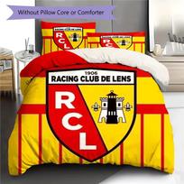 Racing Club De Lens RCL Football Club Pattern Duvet and Pillowcases,1 Duvet Cover with 2 Pillowcases, No Core,Son Gift,Daughter Gift 140x200cm balta