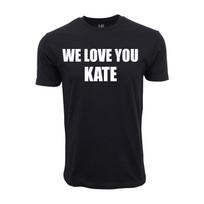 2006 WE LOVE YOU KATE GRAPHIC BLACK T-SHIRT M black