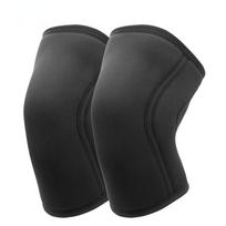 2 PCS 1 Pair 7mm Neoprene Sports Kneepads Compression Weightlifting Pressured Crossfit Training Knee Pads Support Women Men XL gray