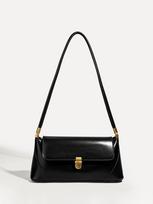 Bordo elnio odos aksominė pažasties rankinė - Prancūziška nišinė peties rankinė moterims, puikiai tinkanti rudeniui ir žiemai 27cm x 9cm x 10cm black
