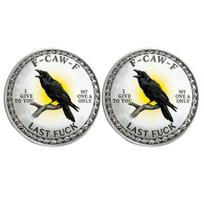 F-CAW-F Moneta 2 Colių Metalo Atminimo Moneta Varnos Laisvės Ir Humoro Ženklas Kolekcionuojama Nuotaikos Moneta Atsisakymui Ir Judėjimui Pirmyn 2pcs