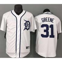 Detroit Tigers Mens Embroidered Fan Jersey 29 Greene Baseball Uniform Shirt Tigers White 31 XXXL black