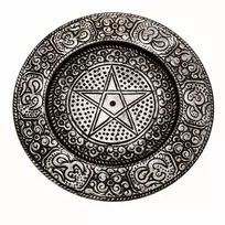 Aliuminio smilkalinė su Pentagrama