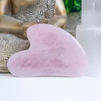 Gua sha rožinio kvarco masažinis akmuo