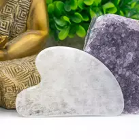 Gua sha kalnų krištolo masažinis akmuo