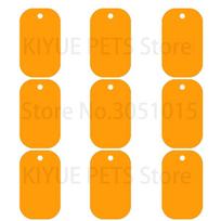 100Pcs Dog Tag Military Pet Id Tags Aluminum Name Pendant Blank Dog Tags Personalized Customized Dog Tag 38X25X1MM geltona