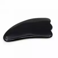 Gua sha juodo obsidiano masažinis akmuo