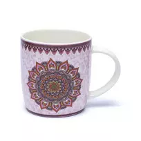 Puodelis su sieteliu Mandala, violetinis