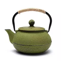 Tetsukyusu emaliuotas 0,6 litro žalios spalvos arbatinukas