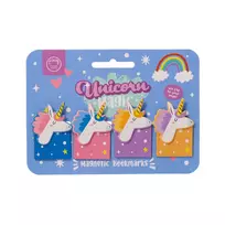 Magnetinių knygų žymeklių rinkinys „Unicorn Magic“ – 4 vnt.