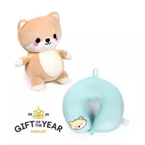 „Swapseazzz Adoramals“ „Shuggs the Shiba Inu“ 2-in-1 pliušinė kelioninė pagalvė ir žaislas