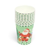 „Jingle Bunch“ Kalėdų 10 vnt. popierinių šventinių puodelių rinkinys (9 oz)