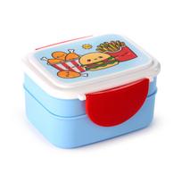 „Foodiemals“ „Clip Lock“ daugiaaukštė „Bento“ pietų dėžutė su stalo įrankiais