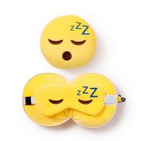 „Relaxeazzz Snoozie“ – pliušinė kelioninė pagalvėlė „Mieganti galva“ ir akių kaukė