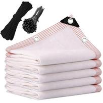 HDPE Shade Cloth: 50% White Breathable Mesh Tarp with Rust-Proof Grommets for Garden Greenhouse Plants Patio Chicken Coop 1.2*1.8m/4x6ft balta