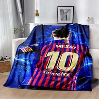 Futbolo superžvaigždės L-Leo-Messi-i flanelinis suaugusiųjų ir vaikų pledas sofa-lova dekoracija pledas nešiojamas pledas dovana 75cmx90cm