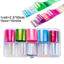 1Box Aurora Glitter Paper Glass Foils Cellophane Epoxy Resin Fillings for DIY Epoxy Resin Molds Crafts Nail Art Fillers pink