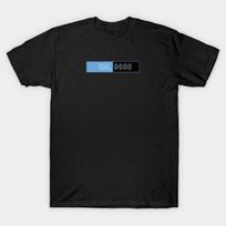 Asian Size Men Print T-shirt Hal 9000 Logo No-Cut Heat Transfer Print Cotton Tshirt 4XL juoda