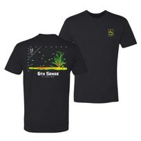 6th Sense Fishing Sonar T-Shirt, Angler Graphic Tee, Soft Cotton Blend Fishing S XXL black
