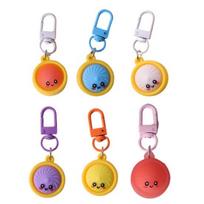 Mini Dumpling Keychain Pendant 6/8/10Pcs, Soft Cartoon Snack Accessories for Backpacks Keys Bags Office Lanyards 6pcs gray