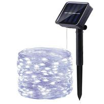 Saulės girlianda Lauko sodui Pasakų girlianda LED Mirksinti Vandeniui atspari lempa Kalėdoms Terasa Medis Šventė 5M/12M/22M/42M 100leds-12m balta