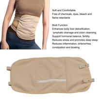 Castor Oil Pack Reusable Soft Elastic Straps Compression Improve Sleep Castor Oil Wrap for Liver beige