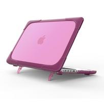 MacBook Protective Case Cover Air 11/13 Pro 13/15/16 Inch Slim Shockproof Shell With Stand Function MacBook Retina 12 2015-2017 A1534/A1931 violetinė