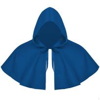 Su gobtuvu, smailiu apsiaustu, visoms lytims, Cosplay, Helovino, suaugusiems mėlyna
