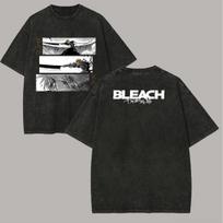 Bleach Washed T-shirt 2026 New Model personality Clothes shirt Year round clothing Streetwear Trendy high quality Breathable tee S white