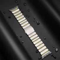 Magnetic Bracelet for Apple Watch Ultra 3 49mm Stainless Steel Rubber Band for Iwatch Series 11 10 46mm 9 8 7 se 44mm 45mm Strap 45mm 44mm&175mm titano geltona spalva