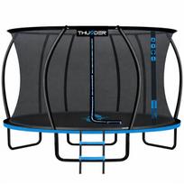 Batutas THUNDER Inside Ultra 14FT su vidiniu apsauginiu tinklu ir kopėčiomis, mėlynas, 427 cm