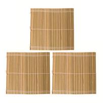 Bambukinis suši kilimėlis Nori suktukas Jūros dumblių suši Namų gamybos 3pcs beige