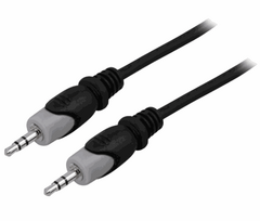 Deltaco 3.5mm AUX audio cable, 2m, black