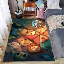 Hello Neighbor Game Carpet suitable as a non-slip mat for the living room or bedroom sofa 40x60cm( 15x23in ) black
