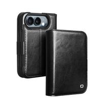 Premium Genuine Flip Leather Phone Case for Apple IPhone Duo Natural Cowhide Wallet Cover iPhone Duo juoda