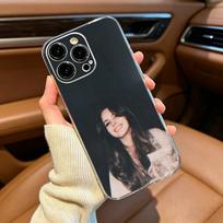 Vintage Singer Lana Del Rey Phone Case For iPhone17,16,15,14,13,12,11 ,Pro Max, Plus Soft Silicone Transparent Cover iPhoneXSMAX brown