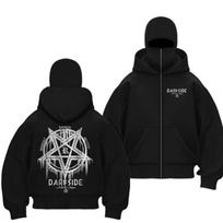Naujas striukės-hoodie su užtrauktuku Ninja balaklava Neleiskite juodos spalvos Aukščiausios kokybės miesto gatvės drabužiai Kasdienai Formaliems renginiams Y2K XL black