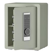 Šarvuotas namų seifas su elektronine spyna ir raktu 45x38x32 cm žalias — pinigų, dokumentų seifas