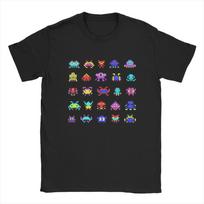 Varlė ARCADE Space Invaders Žaidimas Vyriški marškinėliai Unikalūs marškinėliai Trumpomis rankovėmis Apvalia kaklo iškirpte 100% medvilnės 6XL Drabužiai L blue