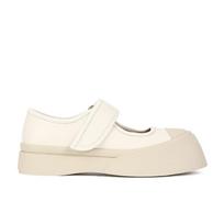 [Shei] Ugly cute big head~ Velcro thick-soled Mary Jane single shoes women's summer canvas big head shoes 40 white