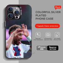 For N-Neymar Football 10 Phone Case for iPhone 15 16 Pro Max  Air SE 11 13 Pro 14 Plus 12 11Pro 15Pro Max 16e Cover iPhone17pro gray