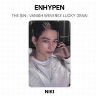 ENHYPEN THE SIN : VANISH WEVERSE LUCKY DRAW Official Photocard NI-KI 02 black
